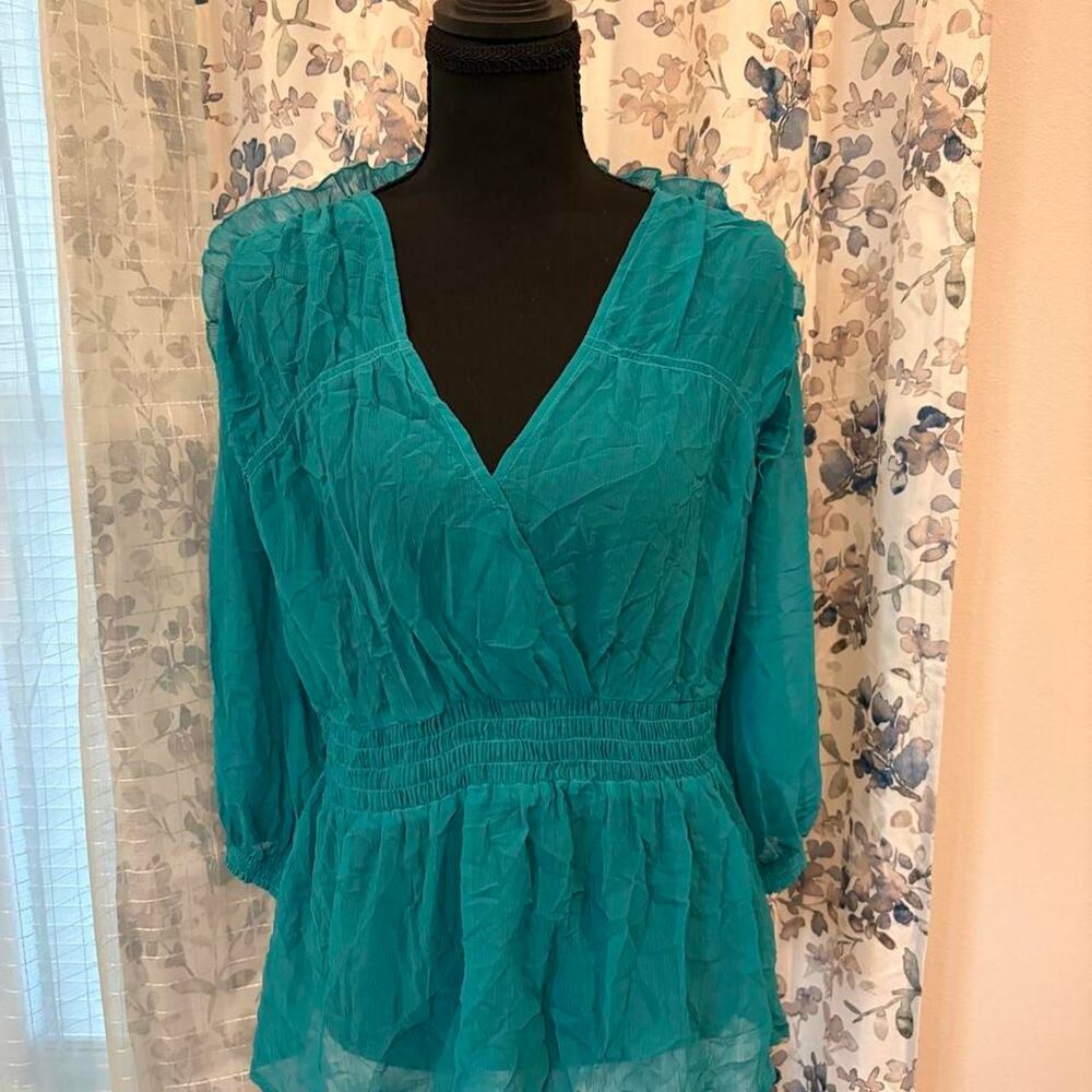 Unbranded Women's Blue and Green Blouse